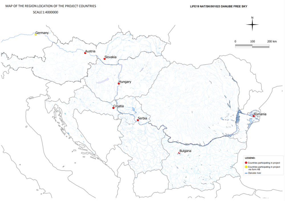 MAP OF THE REGION LOCATION OF THE PROJECT COUNTRIES danube free sky