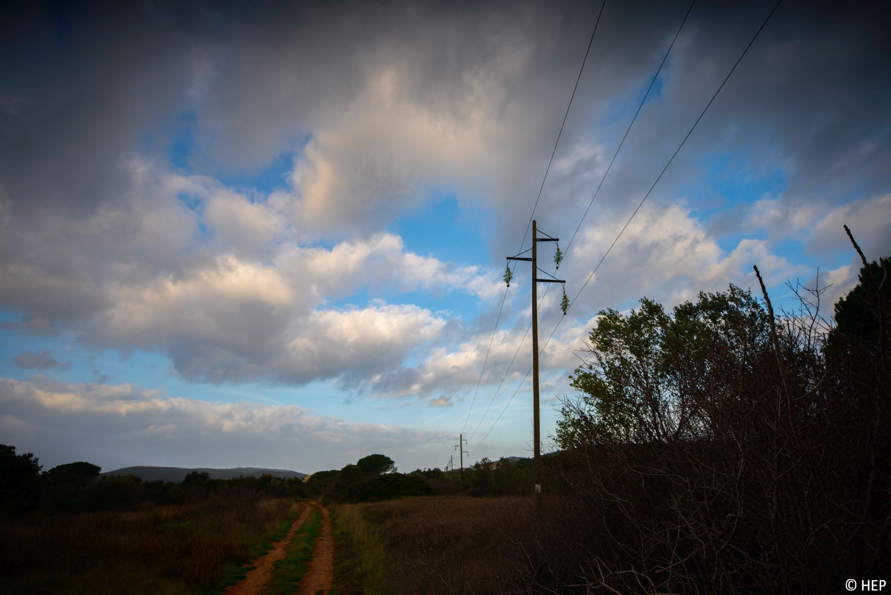 Picture of the rural power lines